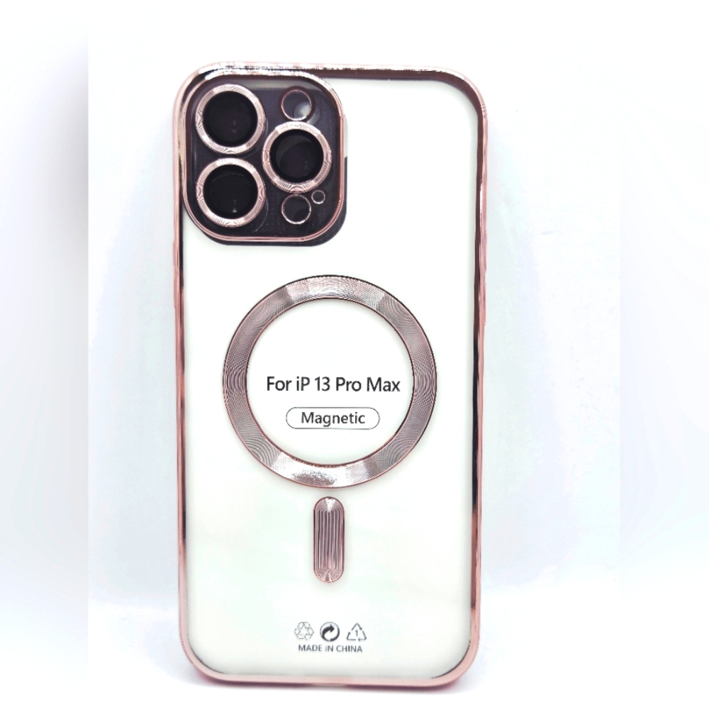 Clear and Rose Gold iPhone 13‎ Pro Max Magnetic case